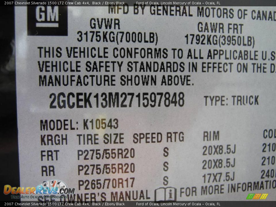 2007 Chevrolet Silverado 1500 LTZ Crew Cab 4x4 Black / Ebony Black Photo #15