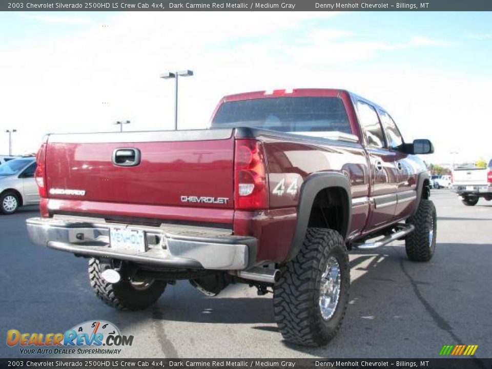 2003 Chevrolet Silverado 2500HD LS Crew Cab 4x4 Dark Carmine Red Metallic / Medium Gray Photo #6