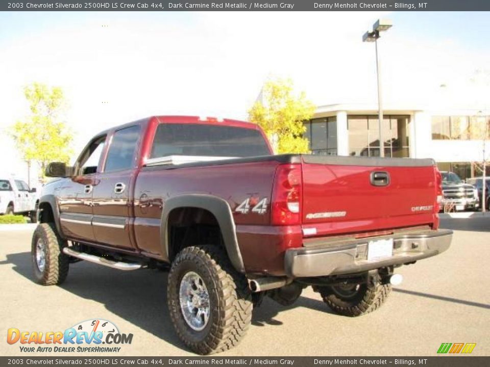 2003 Chevrolet Silverado 2500HD LS Crew Cab 4x4 Dark Carmine Red Metallic / Medium Gray Photo #7