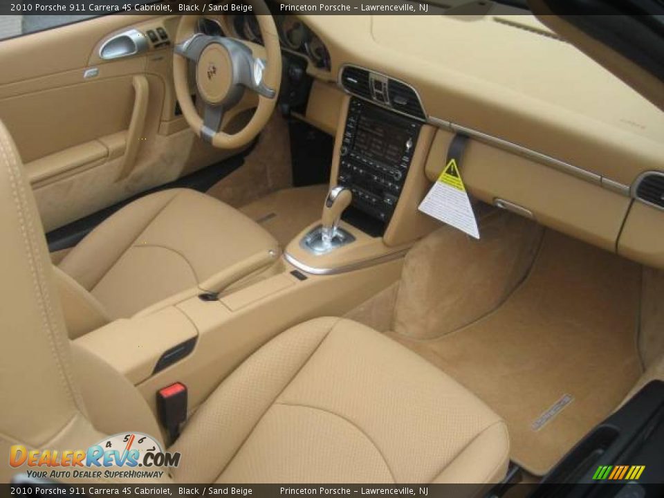 2010 Porsche 911 Carrera 4S Cabriolet Black / Sand Beige Photo #21