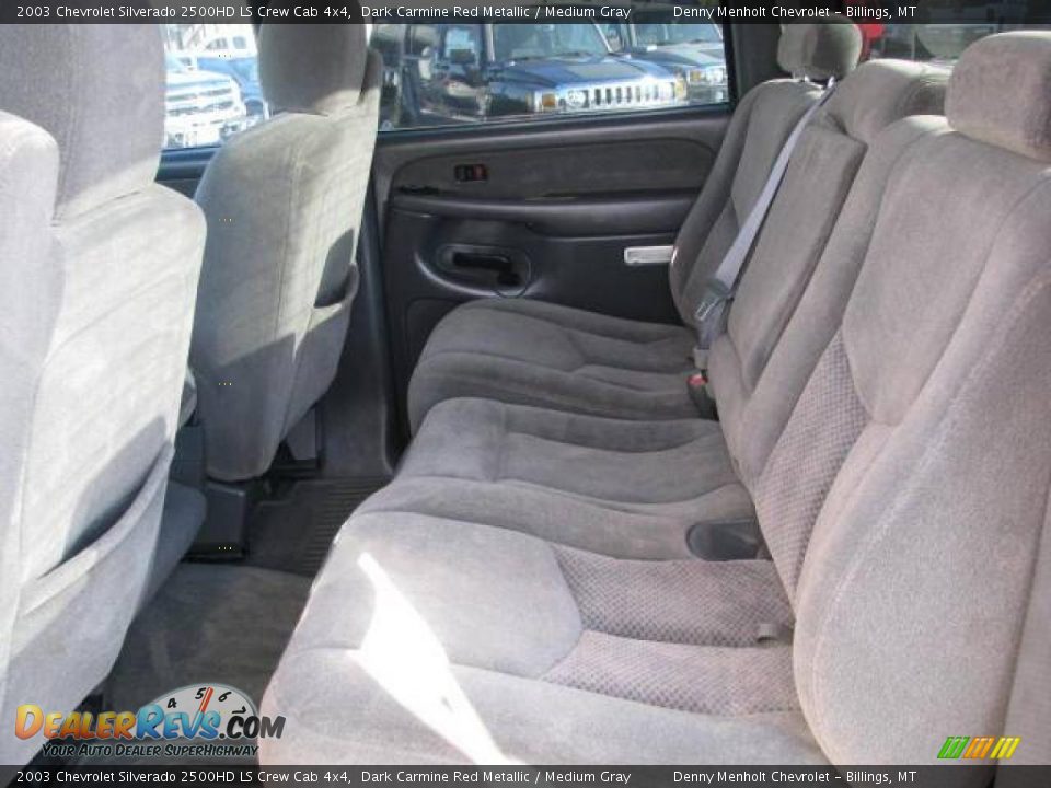 2003 Chevrolet Silverado 2500HD LS Crew Cab 4x4 Dark Carmine Red Metallic / Medium Gray Photo #11
