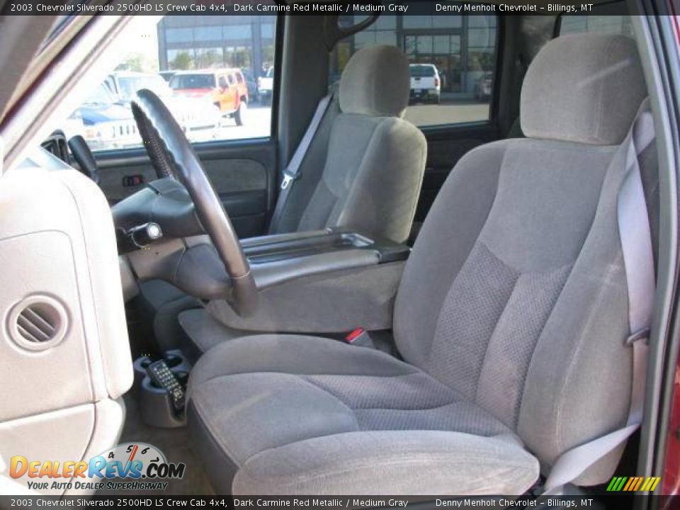 2003 Chevrolet Silverado 2500HD LS Crew Cab 4x4 Dark Carmine Red Metallic / Medium Gray Photo #12