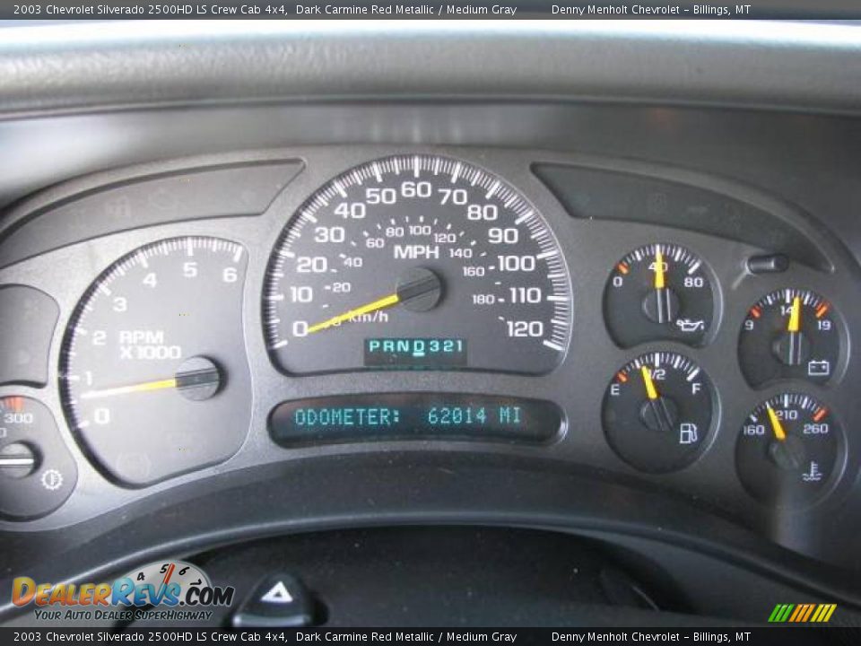 2003 Chevrolet Silverado 2500HD LS Crew Cab 4x4 Dark Carmine Red Metallic / Medium Gray Photo #16
