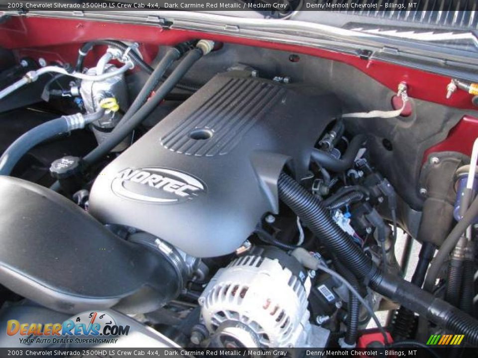 2003 Chevrolet Silverado 2500HD LS Crew Cab 4x4 Dark Carmine Red Metallic / Medium Gray Photo #17