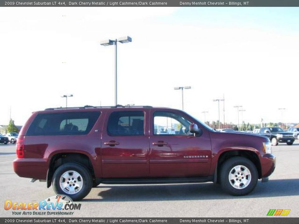 2009 Chevrolet Suburban LT 4x4 Dark Cherry Metallic / Light Cashmere/Dark Cashmere Photo #4