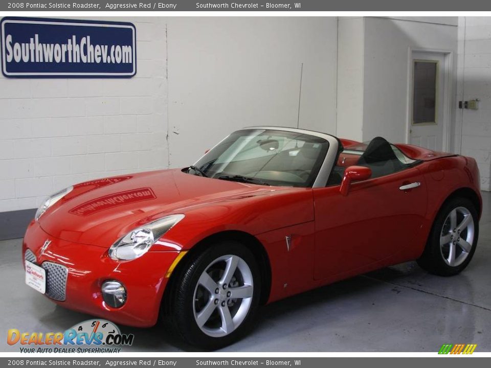 2008 Pontiac Solstice Roadster Aggressive Red / Ebony Photo #2