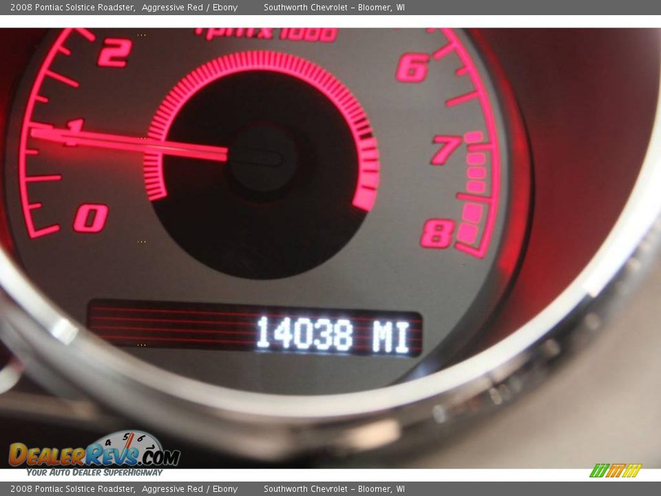 2008 Pontiac Solstice Roadster Aggressive Red / Ebony Photo #7