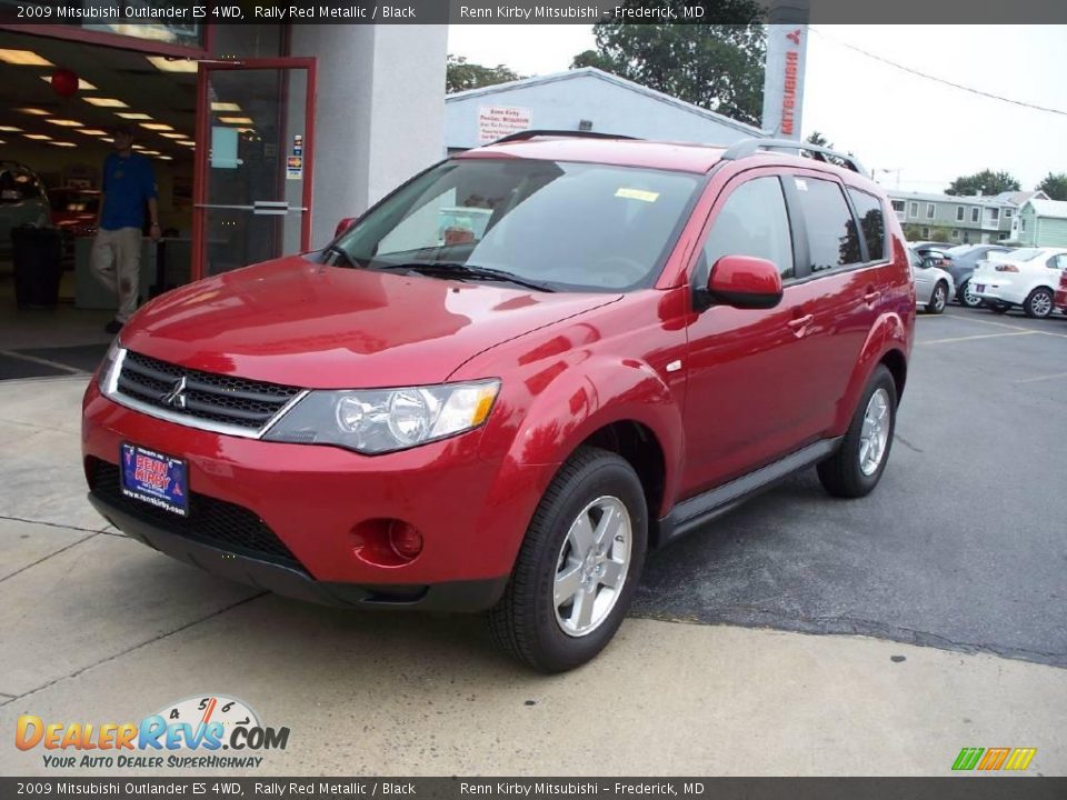 2009 Mitsubishi Outlander ES 4WD Rally Red Metallic / Black Photo #1