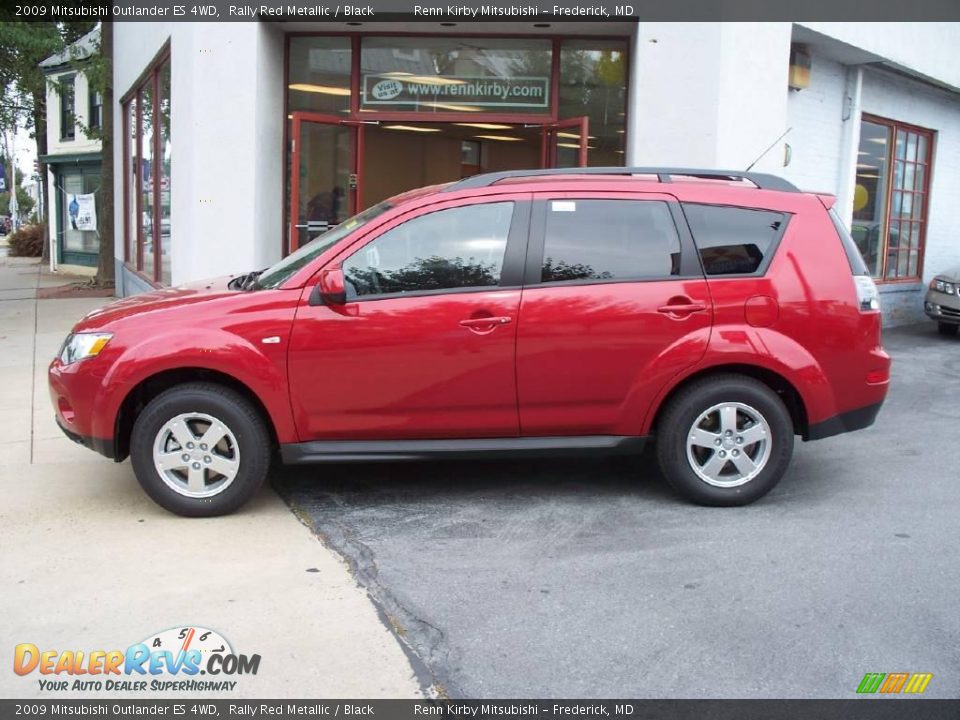 2009 Mitsubishi Outlander ES 4WD Rally Red Metallic / Black Photo #2