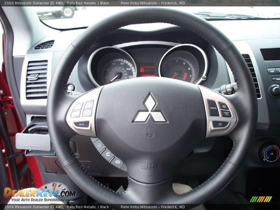 2009 Mitsubishi Outlander ES 4WD Rally Red Metallic / Black Photo #4