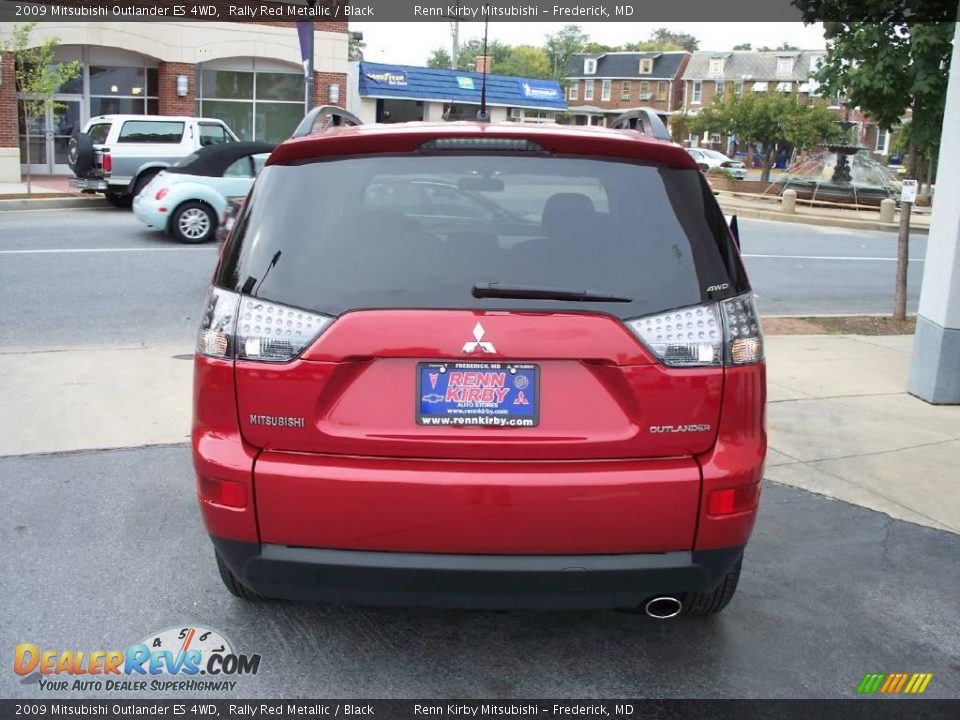 2009 Mitsubishi Outlander ES 4WD Rally Red Metallic / Black Photo #9