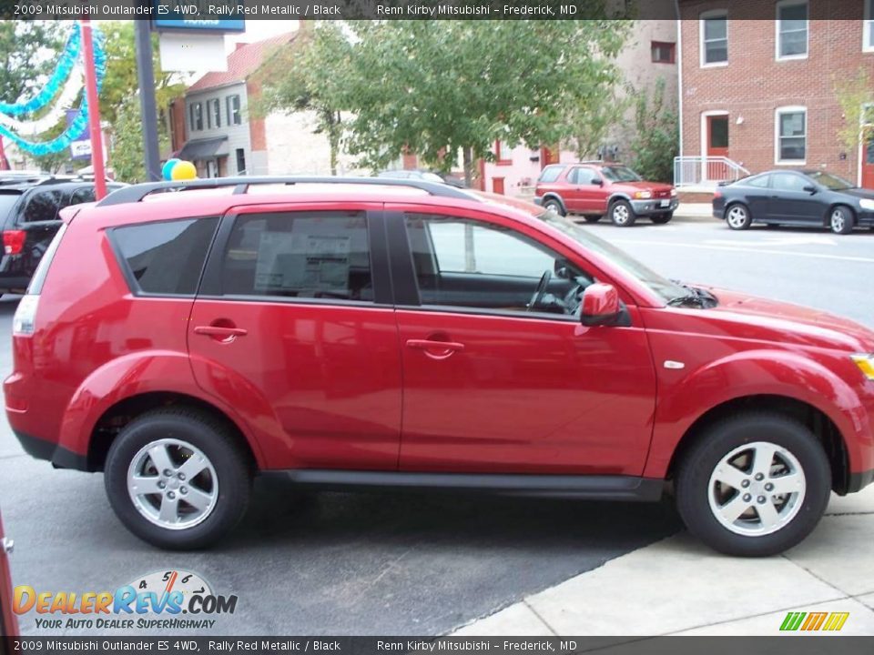2009 Mitsubishi Outlander ES 4WD Rally Red Metallic / Black Photo #14