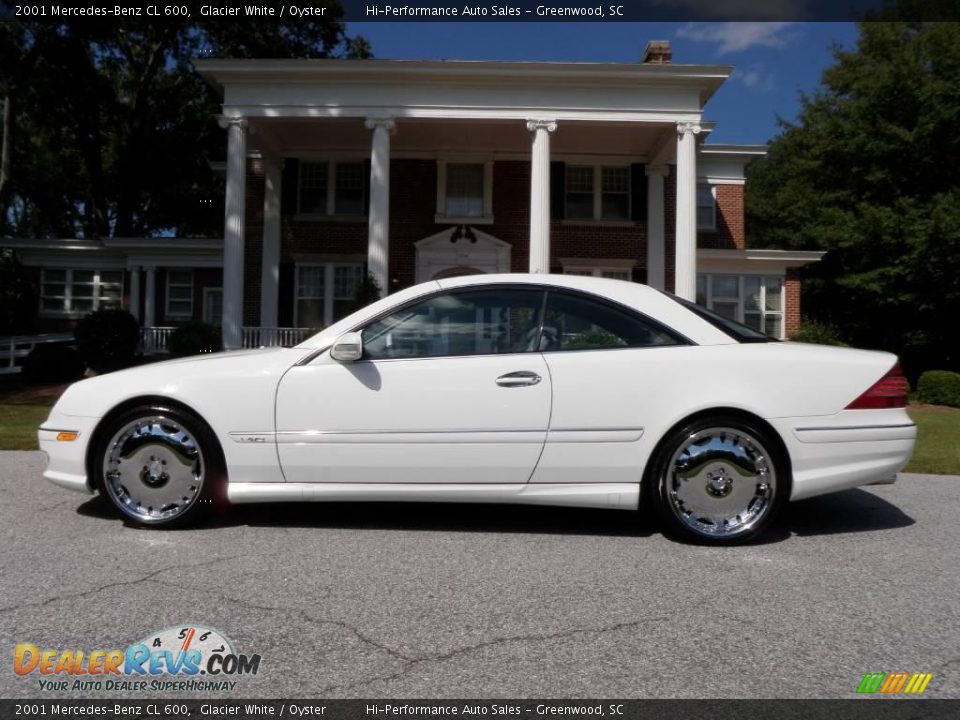 2001 Mercedes-Benz CL 600 Glacier White / Oyster Photo #4