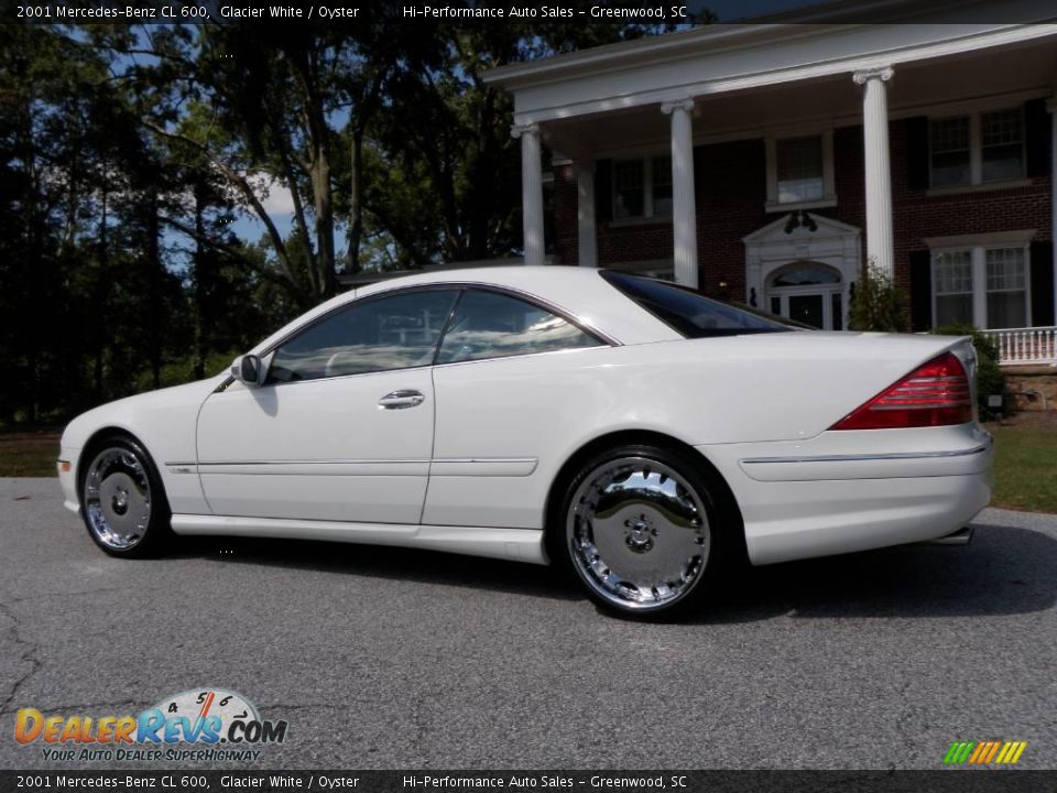 2001 Mercedes-Benz CL 600 Glacier White / Oyster Photo #5