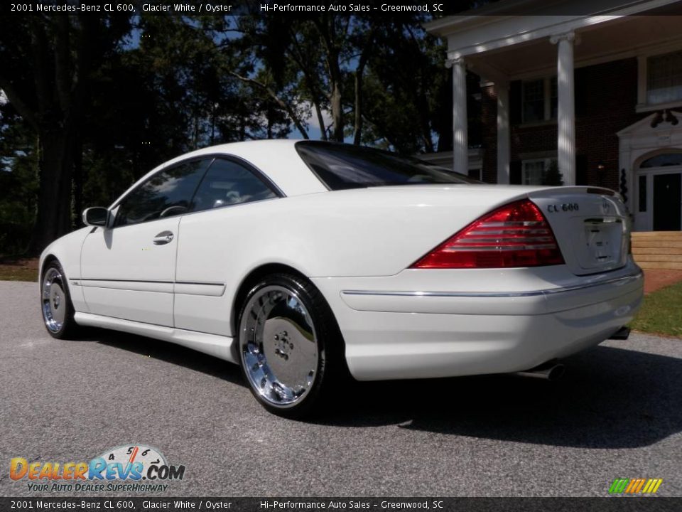 2001 Mercedes-Benz CL 600 Glacier White / Oyster Photo #6
