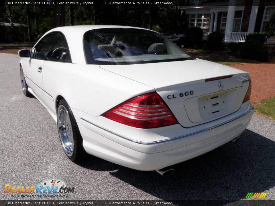 2001 Mercedes-Benz CL 600 Glacier White / Oyster Photo #7
