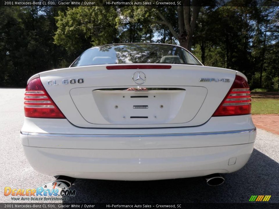 2001 Mercedes-Benz CL 600 Glacier White / Oyster Photo #8