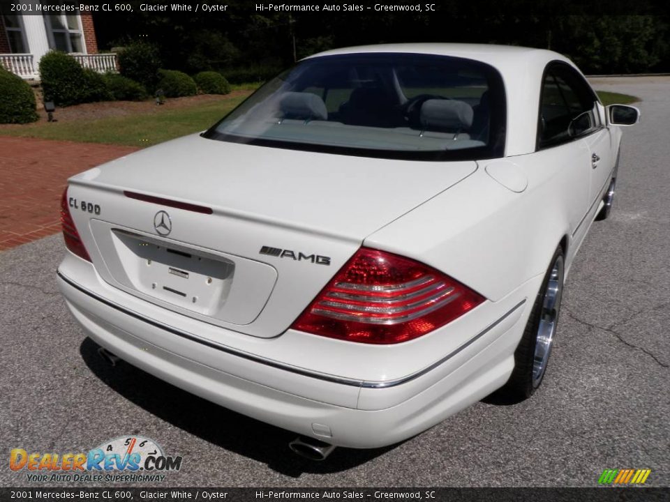 2001 Mercedes-Benz CL 600 Glacier White / Oyster Photo #9