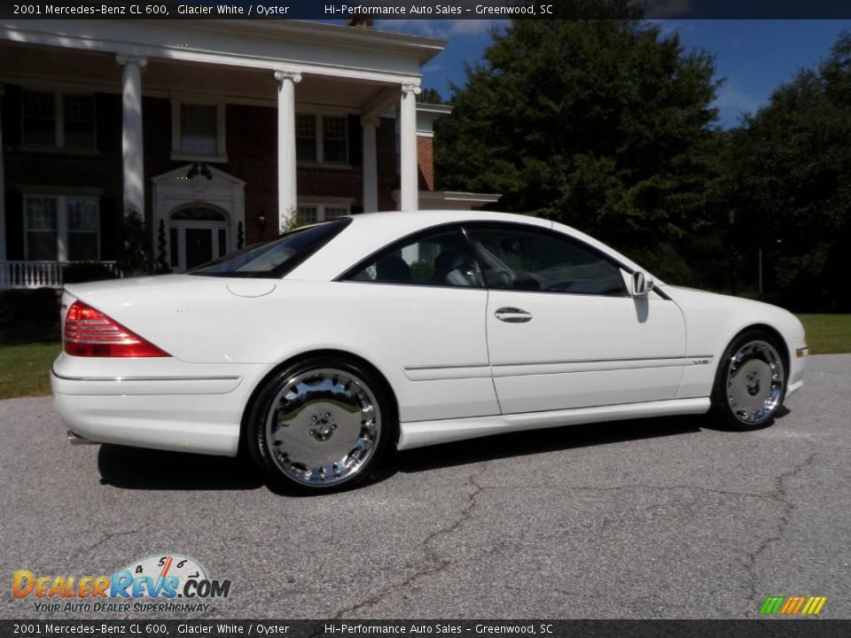 2001 Mercedes-Benz CL 600 Glacier White / Oyster Photo #11