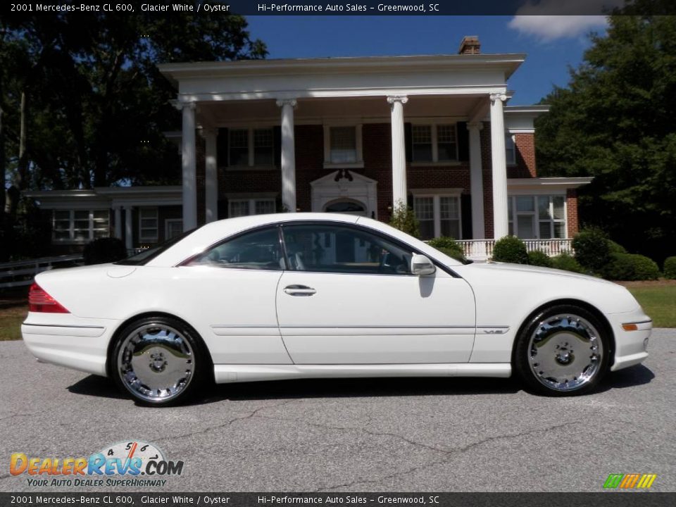 2001 Mercedes-Benz CL 600 Glacier White / Oyster Photo #12