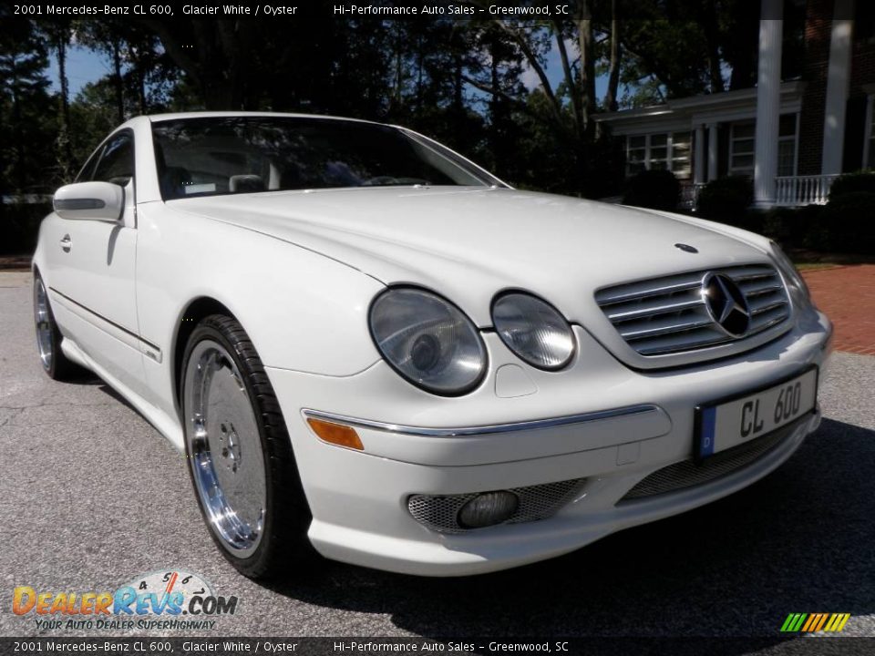 2001 Mercedes-Benz CL 600 Glacier White / Oyster Photo #15