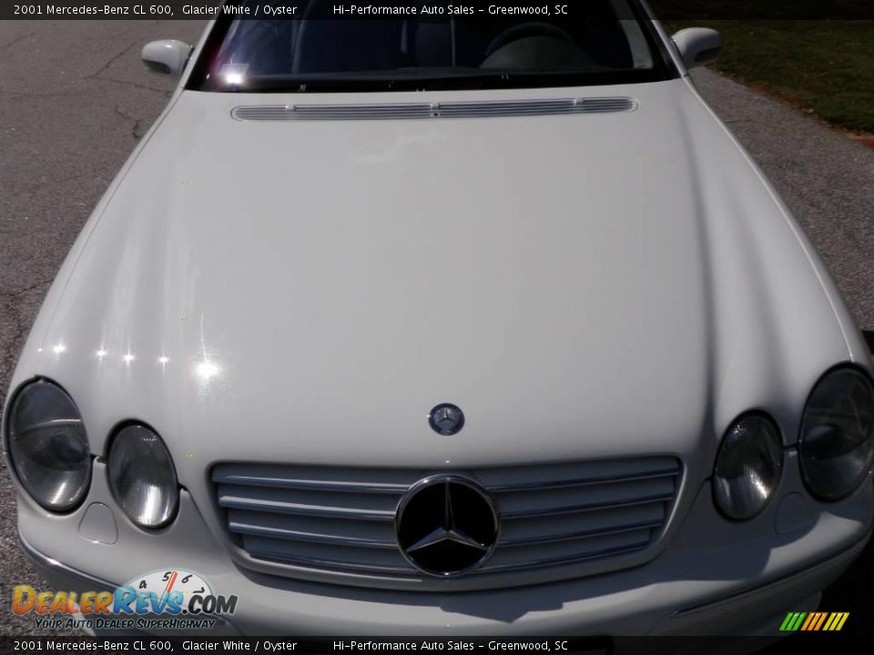 2001 Mercedes-Benz CL 600 Glacier White / Oyster Photo #17