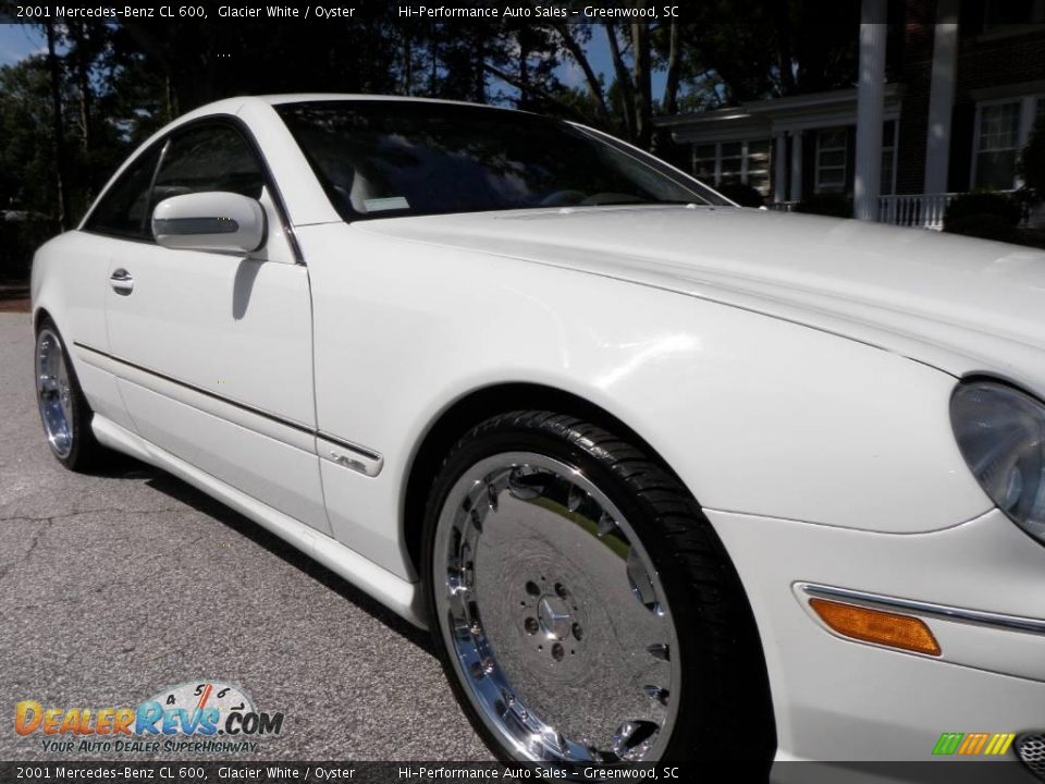 2001 Mercedes-Benz CL 600 Glacier White / Oyster Photo #18