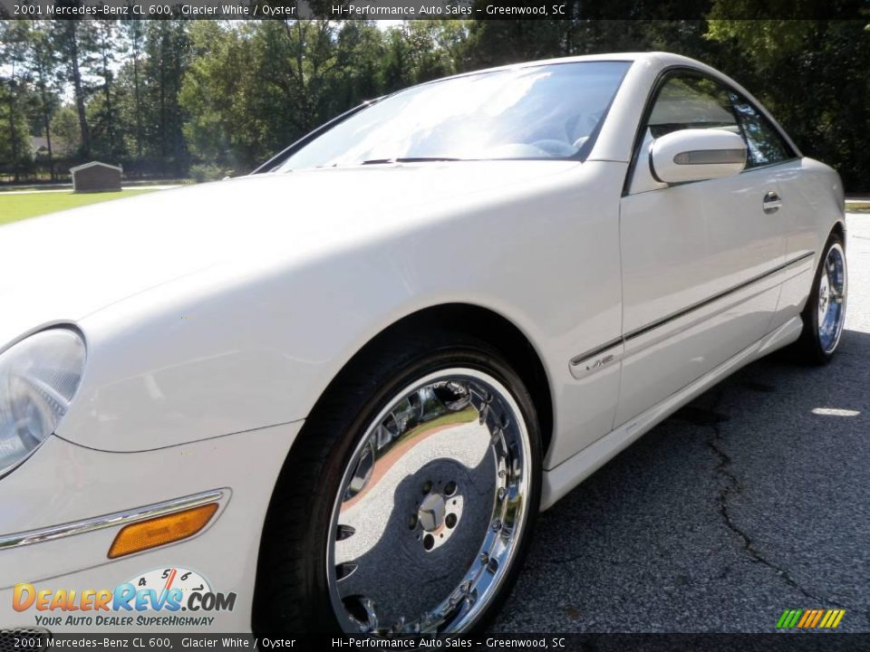 2001 Mercedes-Benz CL 600 Glacier White / Oyster Photo #19