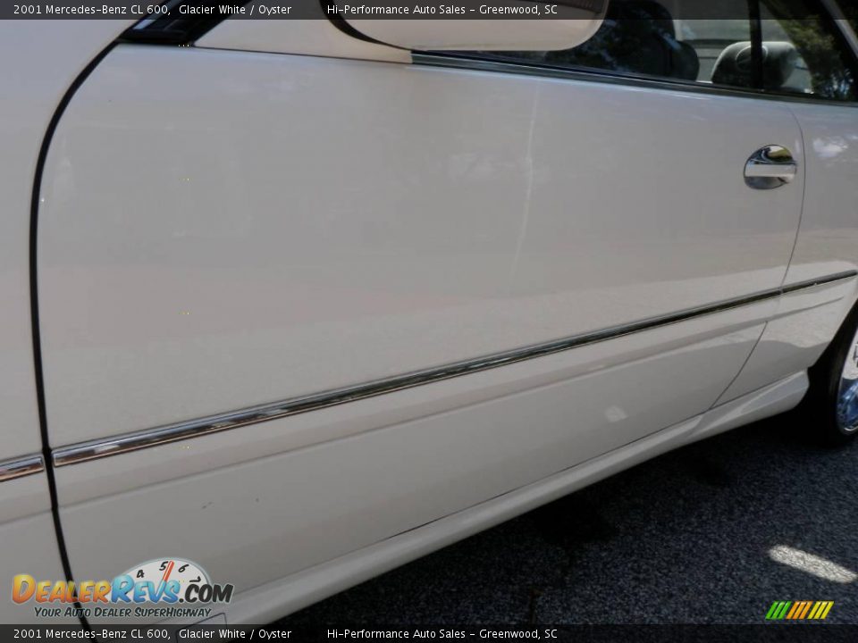 2001 Mercedes-Benz CL 600 Glacier White / Oyster Photo #20