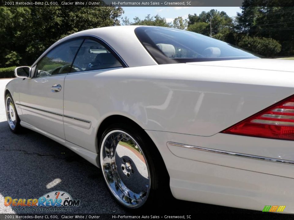 2001 Mercedes-Benz CL 600 Glacier White / Oyster Photo #24