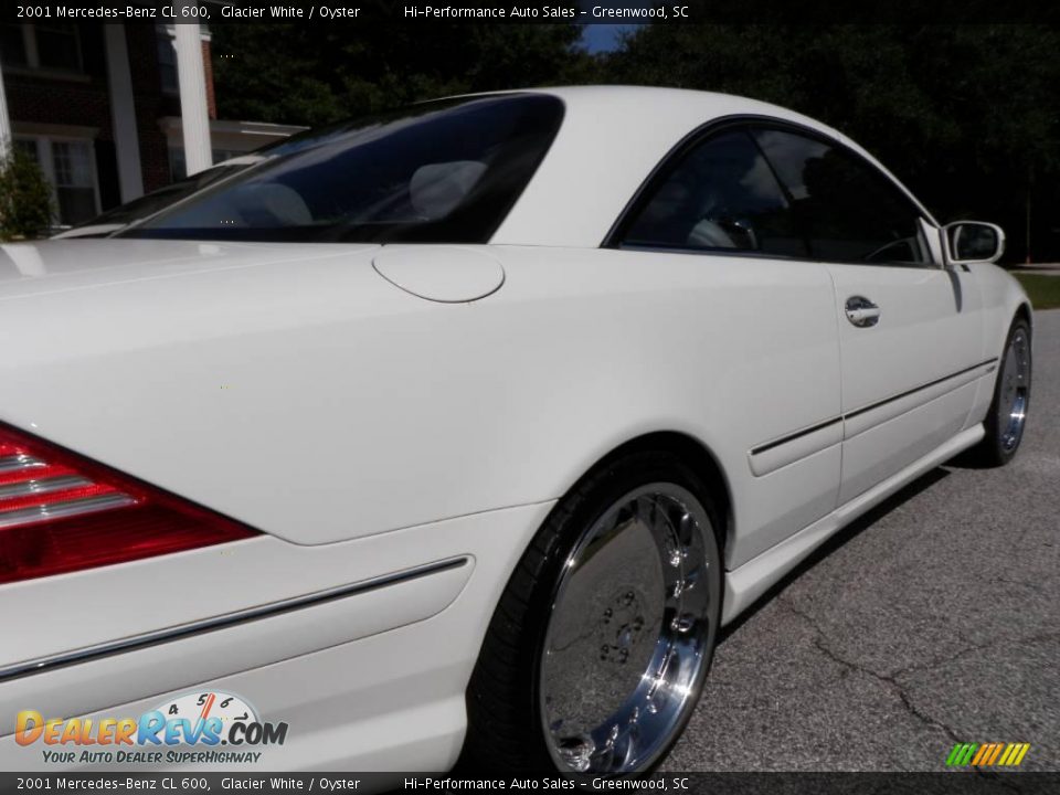 2001 Mercedes-Benz CL 600 Glacier White / Oyster Photo #25