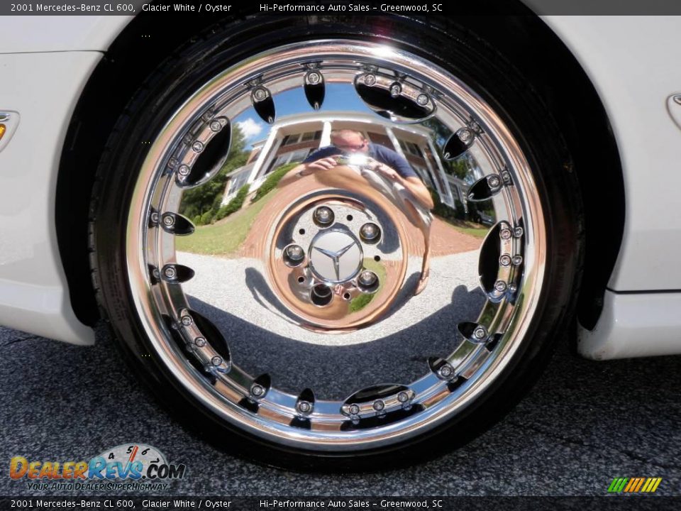 2001 Mercedes-Benz CL 600 Glacier White / Oyster Photo #27