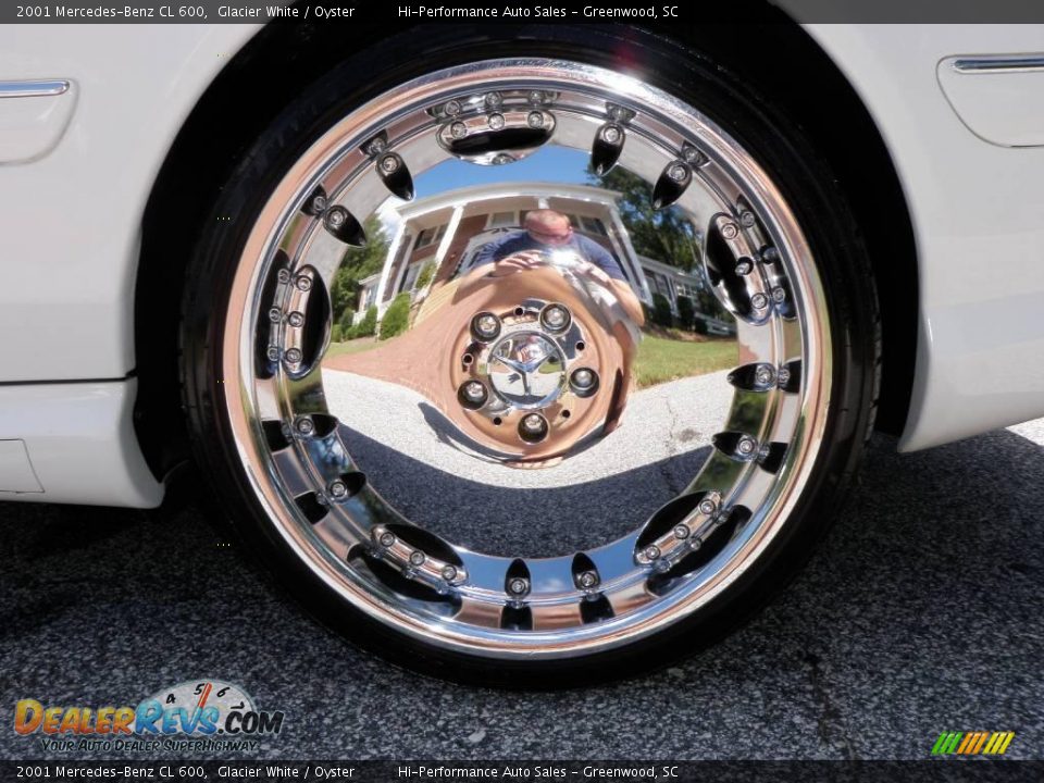 2001 Mercedes-Benz CL 600 Glacier White / Oyster Photo #28