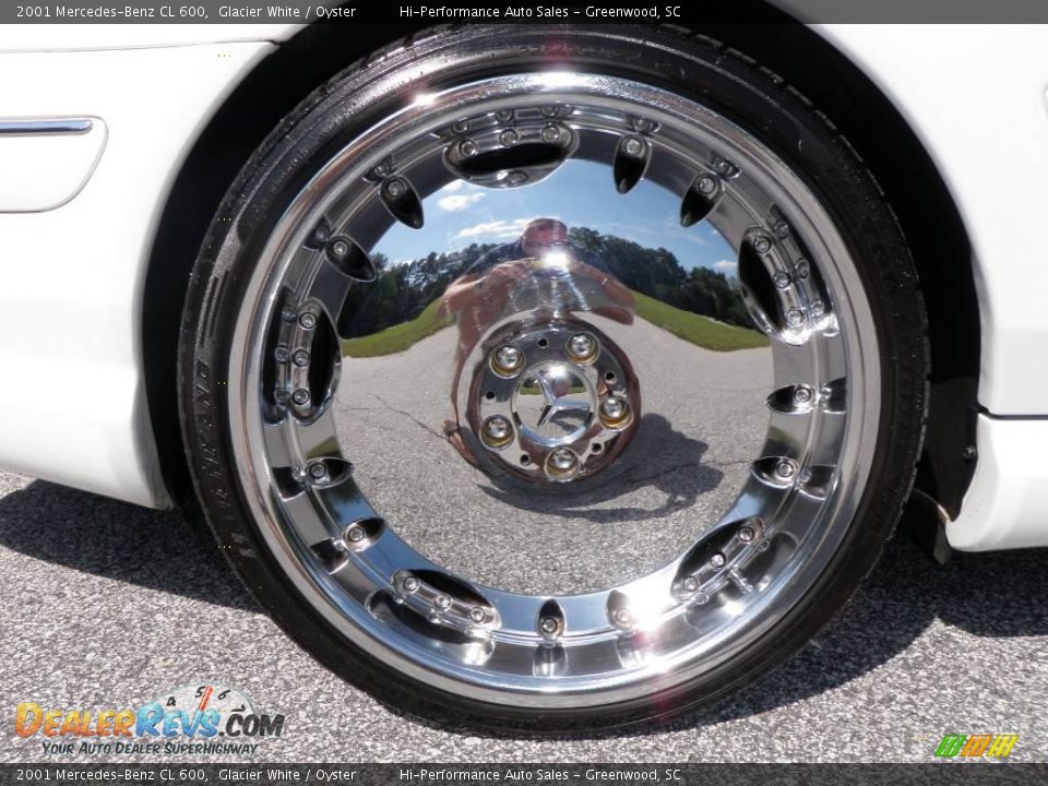 2001 Mercedes-Benz CL 600 Glacier White / Oyster Photo #29
