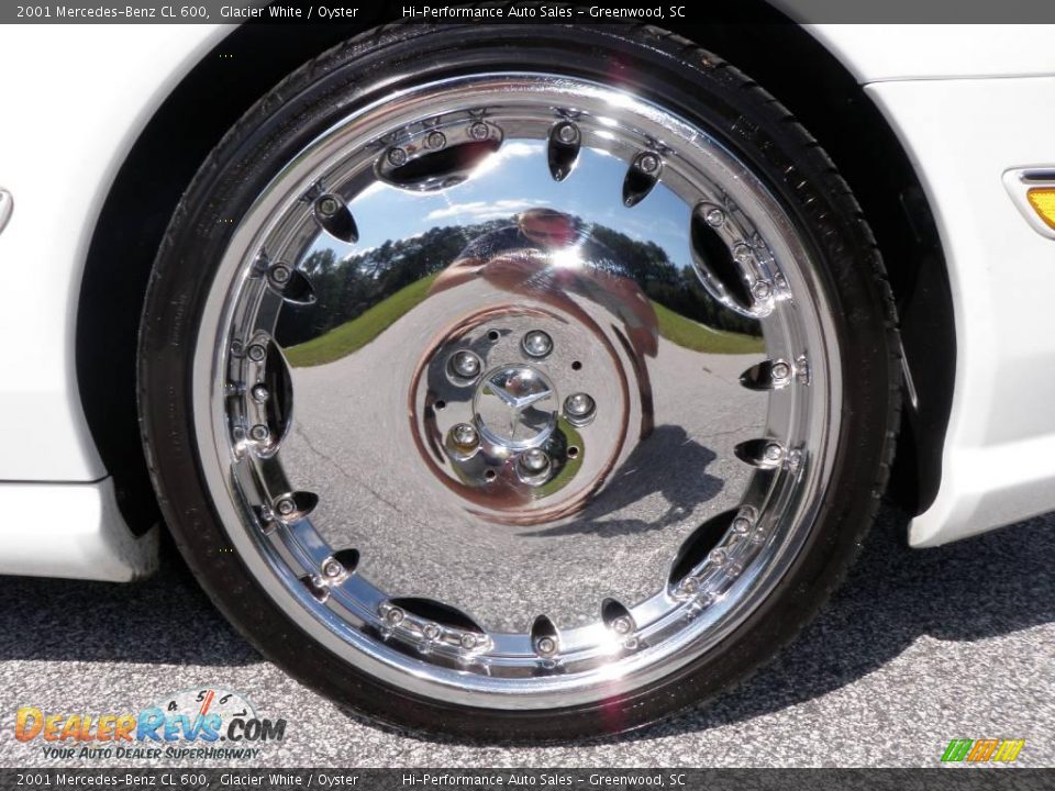 2001 Mercedes-Benz CL 600 Glacier White / Oyster Photo #30
