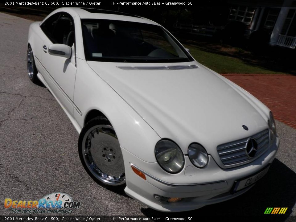 2001 Mercedes-Benz CL 600 Glacier White / Oyster Photo #32