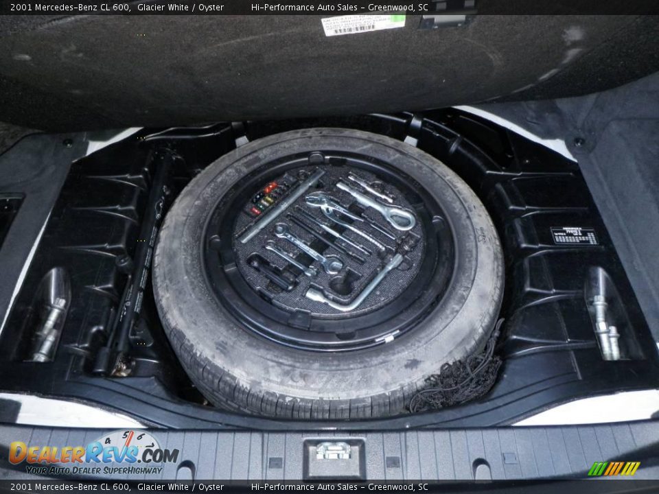 2001 Mercedes-Benz CL 600 Glacier White / Oyster Photo #36