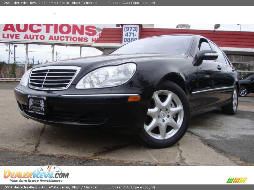 2004 Mercedes-Benz S 430 4Matic Sedan Black / Charcoal Photo #1