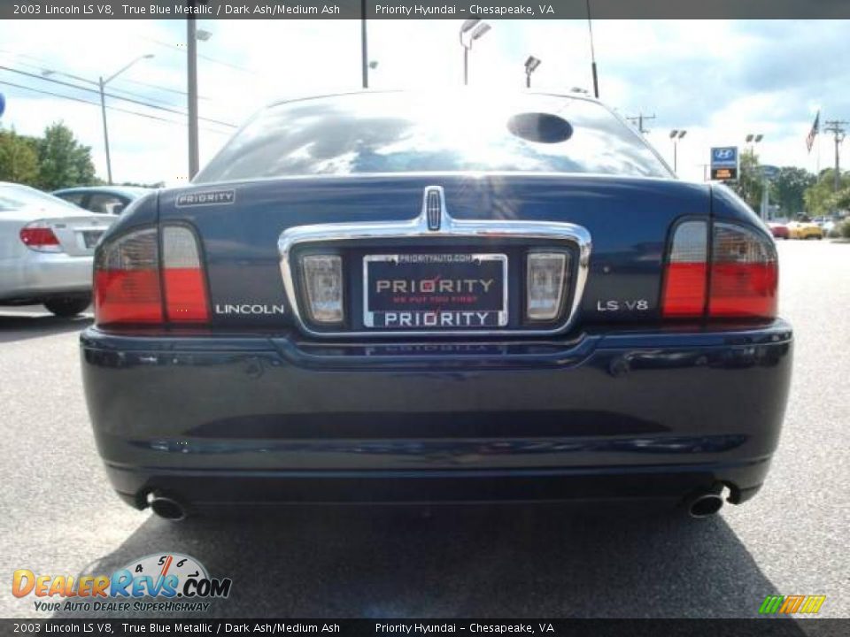 2003 Lincoln LS V8 True Blue Metallic / Dark Ash/Medium Ash Photo #5