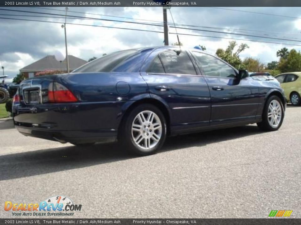 2003 Lincoln LS V8 True Blue Metallic / Dark Ash/Medium Ash Photo #6
