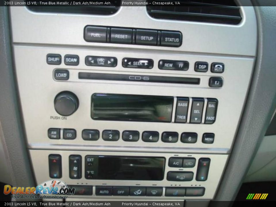 2003 Lincoln LS V8 True Blue Metallic / Dark Ash/Medium Ash Photo #12