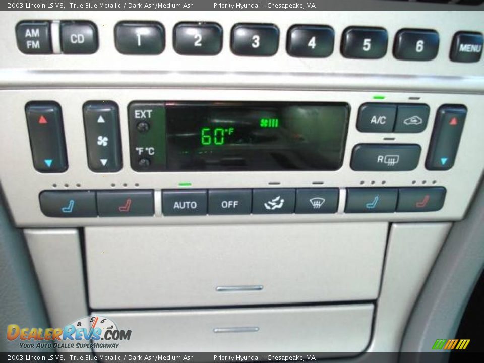 2003 Lincoln LS V8 True Blue Metallic / Dark Ash/Medium Ash Photo #14
