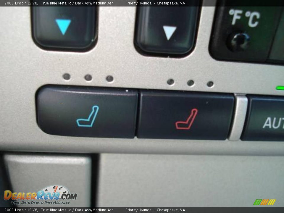 2003 Lincoln LS V8 True Blue Metallic / Dark Ash/Medium Ash Photo #15