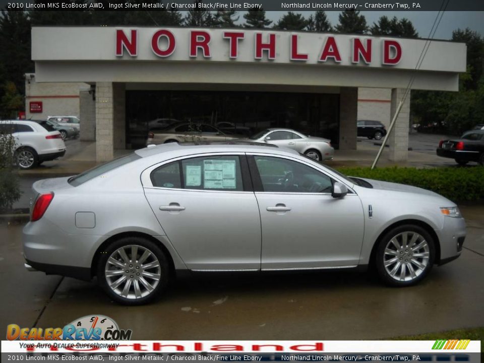 2010 Lincoln MKS EcoBoost AWD Ingot Silver Metallic / Charcoal Black/Fine Line Ebony Photo #1
