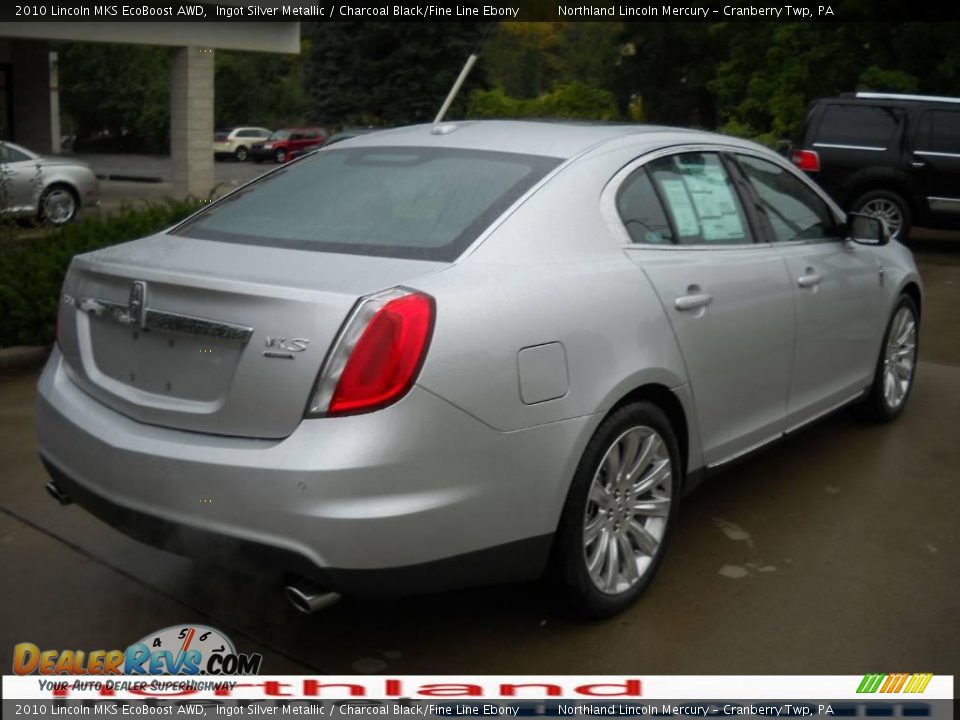 2010 Lincoln MKS EcoBoost AWD Ingot Silver Metallic / Charcoal Black/Fine Line Ebony Photo #2