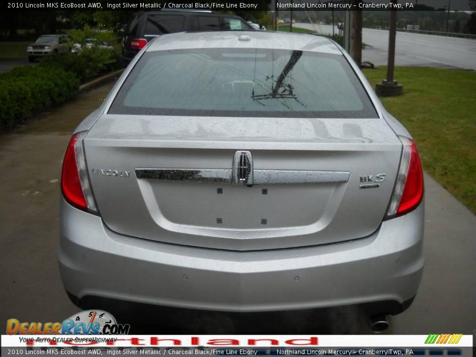 2010 Lincoln MKS EcoBoost AWD Ingot Silver Metallic / Charcoal Black/Fine Line Ebony Photo #3