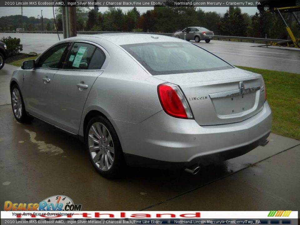 2010 Lincoln MKS EcoBoost AWD Ingot Silver Metallic / Charcoal Black/Fine Line Ebony Photo #4