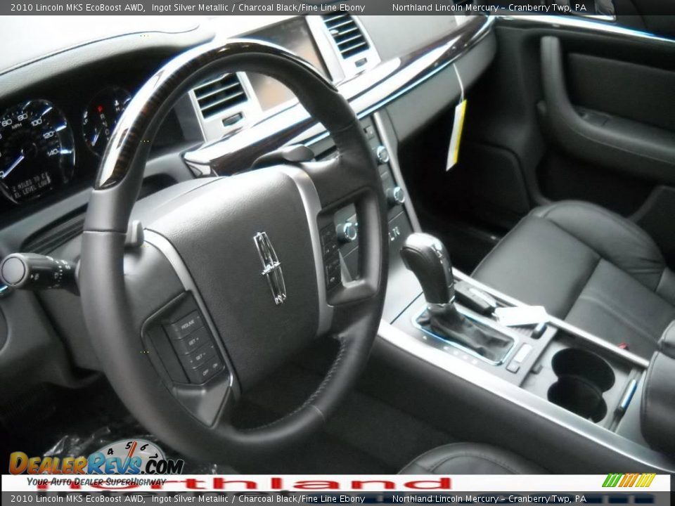 2010 Lincoln MKS EcoBoost AWD Ingot Silver Metallic / Charcoal Black/Fine Line Ebony Photo #7