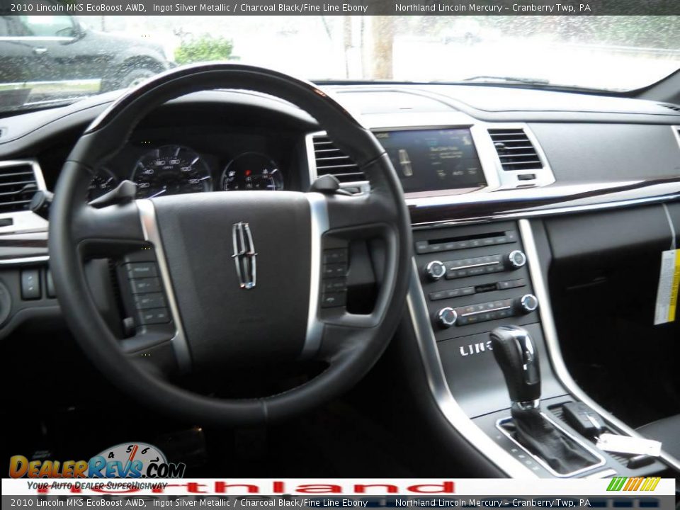 2010 Lincoln MKS EcoBoost AWD Ingot Silver Metallic / Charcoal Black/Fine Line Ebony Photo #11
