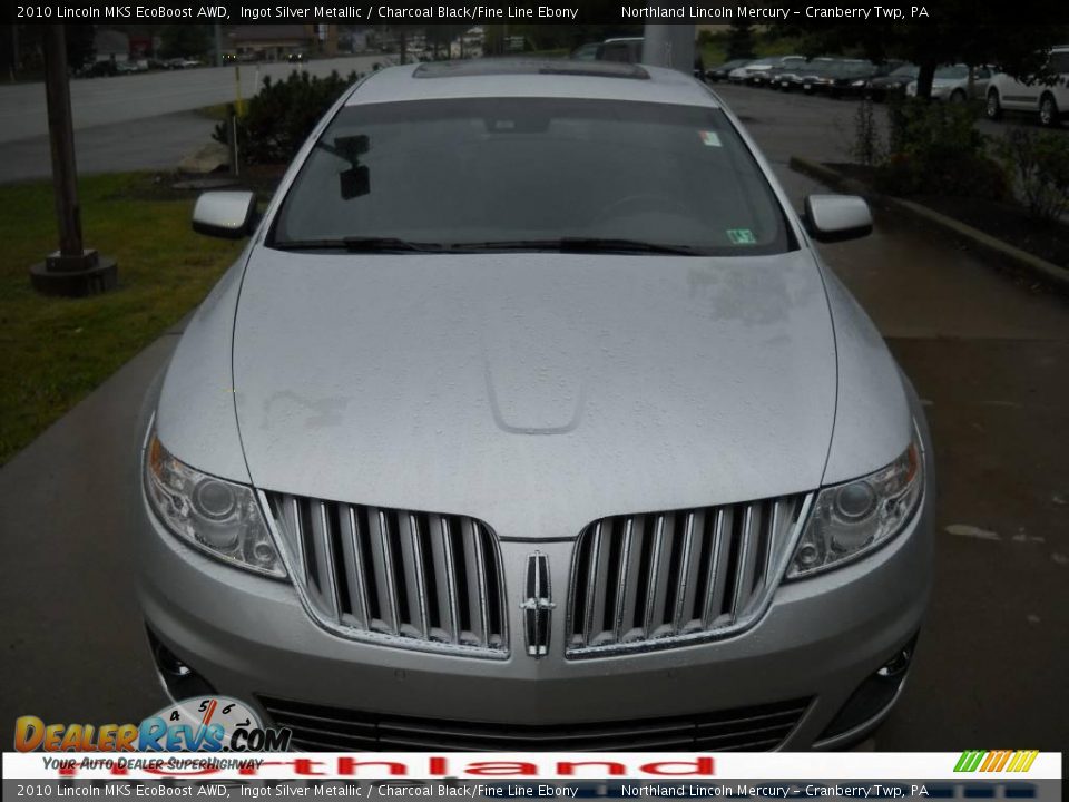 2010 Lincoln MKS EcoBoost AWD Ingot Silver Metallic / Charcoal Black/Fine Line Ebony Photo #14